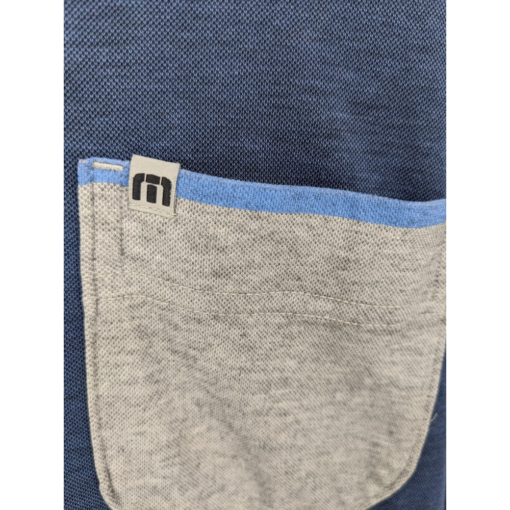 Travis Mathew Polo Shirt Mens Large Blue Gray Golf‎ - Picture 5 of 12